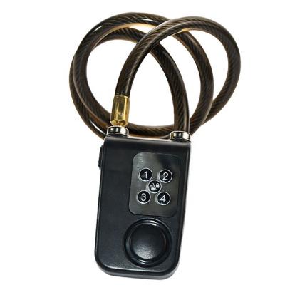 China Multi-function combination lock with alarm steel lock bicycle cable anti-theft lock 435 for sale