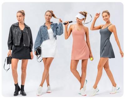 China RIMS tennis nude skirt yoga suspender golf dress pocket quick-drying two-piece fitness suit for sale