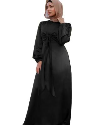 China 2022 Polyester made in china clothing muslim evening dress women long dress traditional muslim satin high quality muslim long dress for sale