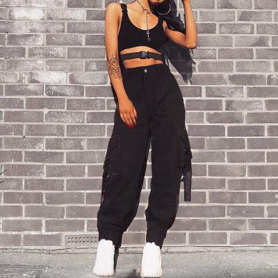 China Pocket Breathable Casual Harem Pants Tape Women Jumpsuits Jogger Wear Legging for sale