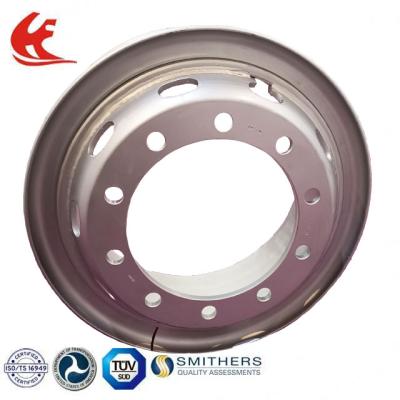 China Steel 7.50-20 TS 16949 Pipe Shaped Steel Wheel Rims 13mm for sale