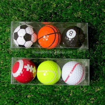 China Two Pieces Customized Mini Golf Ball Set For Golf Display Balls BJB02 for sale