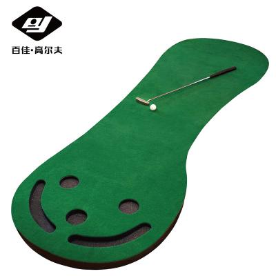 China 9' x 3' Indoor Golf Training Aid Par 3 Golf Putting Green Mat BJM01 for sale