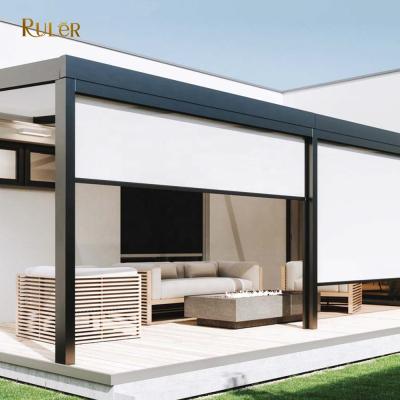 China Sunshading motorized outdoor house using electric control sunshade roof conservatory tent for shade for sale