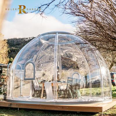 China Customized Design PC Glass Dome House Geodesic Igloo Dome Camping Tent Glamping Garden Tent Hotel Large for sale