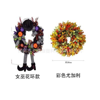 China New Custom PVC Hang Pendant Garden Ornaments PVC Wreath For Party Decoration for sale