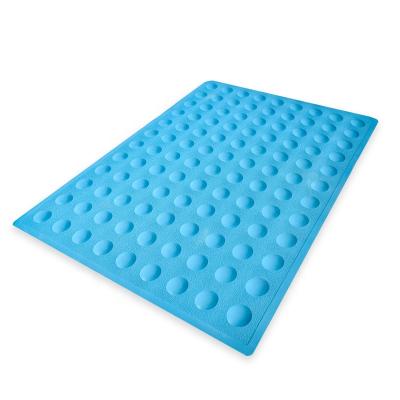 China Hot Selling Floor Viable Mat Silicone Non Slip Bath Mat For Bubble Suction Cups Shower Tub for sale