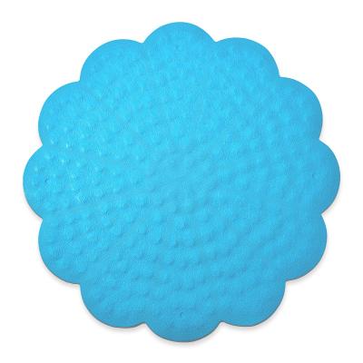 China Anti Slip Silicone Shower Sustainable Foot Cover Waterproof Round Floral Bathtub Mat For Bathroom for sale