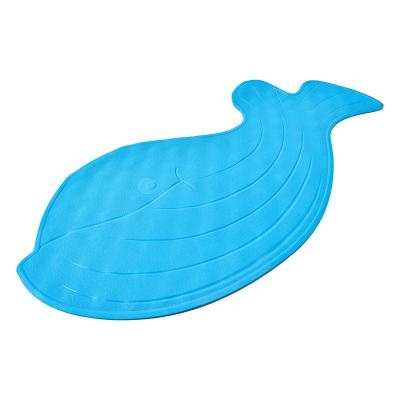 China Sustainable Cartoon Whale Tub Mat Non Slip Safe Rubber Kids Shower Floor Mat Baby Bath Mat for sale