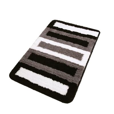 China Quick Dry Bath Mat Soft Shaggy Absorbent Rug Sustainable Bathroom Carpet Microfiber Bath Mat for sale