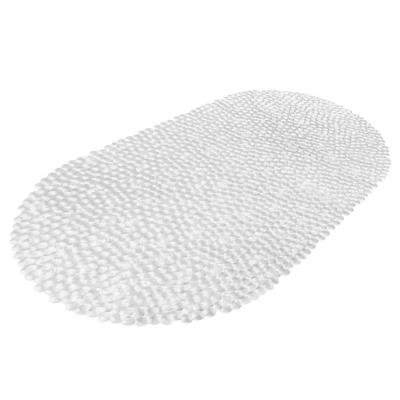 China New Sustainable Design Transparent Bathroom Shower Mat Anti Slip Pvc Bath Oval Tub Mat for sale