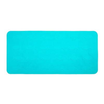 China Non Viable Slip Shower Mat Machine Washable Silicone Bath Mat With Vacuum Suction Cups for sale