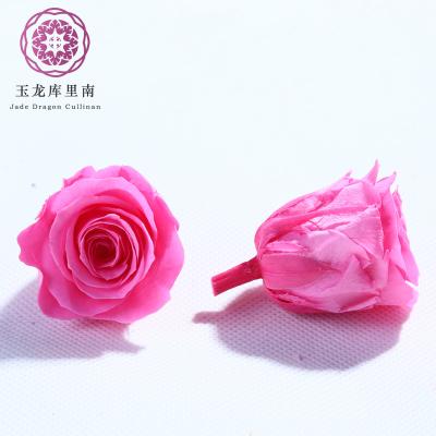 China Real Flower Head Forever Stabilized Natural Handmade Preserved Romantic Rose Factory Wholesale 12pcs/box 3-4cm Eternal Preserved Rose for sale