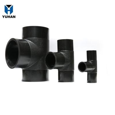 China Non-Toxic Manufacture Corrosion Resistant Lightweight HDPE Plastic Pipe Equal Tee Fittings for sale