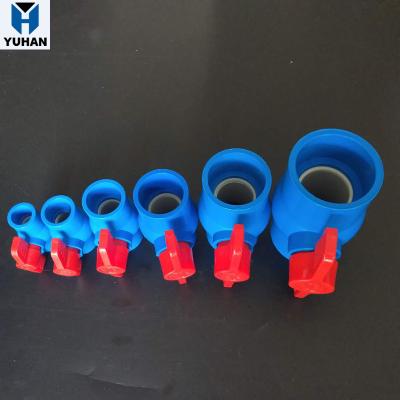 China Blue Compact PVC Pipe Fitting PVC Ball Valve For Water Pipe Supply 20mm To 63mm Equal for sale