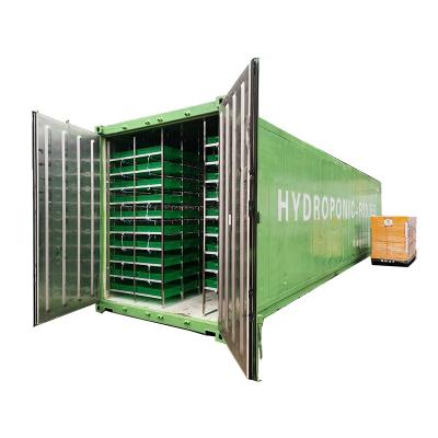 China Daily 1000kg 3Hp Aircon Hydroponic Fodder Container For Cattle Farm for sale