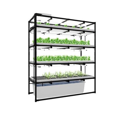 China OEM ODM 5 Layer Coated Steel Indoor Vertical Farms With Led Grow Light for sale