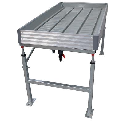 China 4x12ft 5x10ft Grey Greenhouse Rolling Benches Hot Dipped Galvanized Finish Leg for sale