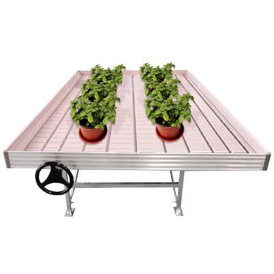 China OEM ODM Anti Corrosion Greenhouse Rolling Benches 2x4 Flood And Drain Table for sale