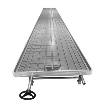 China Aluminum Alloy 65cm Height Hydroponic Flood Tables 3x6ft Ebb And Flow Rolling Benches for sale