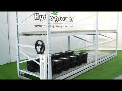 Two Tier 4x8ft Cannabis Vertical Grow Rack For Hydroponic Indoor Farming