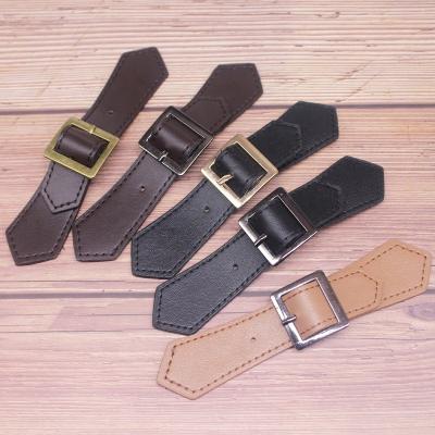 China Washable Manufacturers Customize Backing Metal Buckle Weatherproofing Leather Clothing Accessories for sale