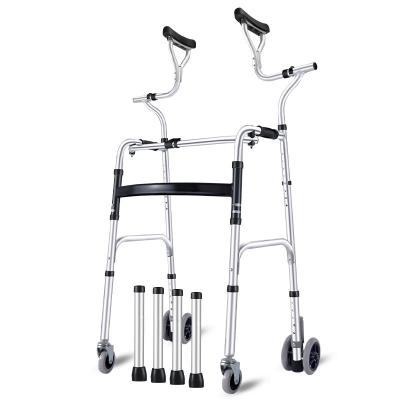 China Adult Rollator Disabled Folding Walker Chair For Adults Elderly Disabled Four Wheels for sale