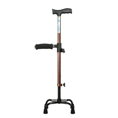 China Disabled adult patient used portable aluminum armpit four legs supports axillary price aluminum for sale