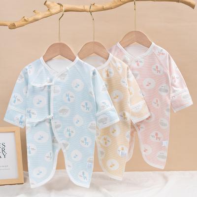 China Open File Newborn Butterfly Spring Climbing Baby Clothing INS Cotton Baby Clothes One Piece Boneless Sleeve Eco-Friendly Long MonkBaby for sale