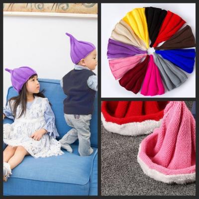 China COMMON hat baby wool knitted plush hats and hats headed children's windmill parent hat twist thickened fleeceWinter fleece hats for sale