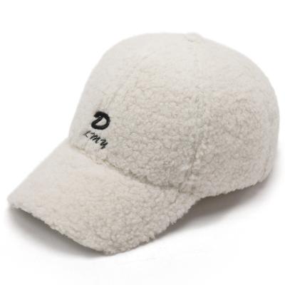 China COMMON hats and caps lamb woolen hat autumn and winter fashionable letter fashion warm plush for sale