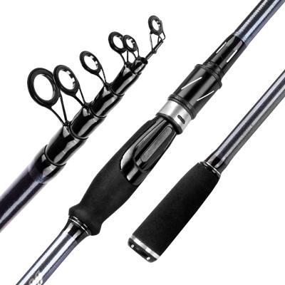 China Shrinkage Length Is Less Ultralight Carbon Fiber Telescopic Carbon Fiber Carp Travel Fly Lure 63cm Spin Casting Spinning Fishing Rod for sale