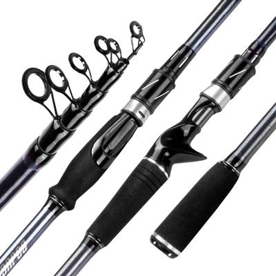 China Shrinkage length is less carbon fiber ultra-light telescopic carbon fiber carp fly lure 63cm spinning spinning fishing rod for sale