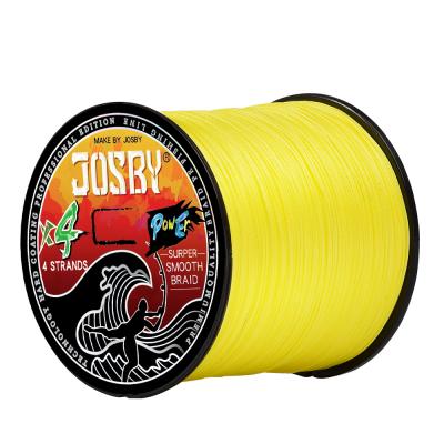 China JOSBY PESCA 300M Extreme High Tensile Extreme Yarn Weave Carp Fly Fishing Line Braided 4 Strand Multifilament Fishing Line for sale