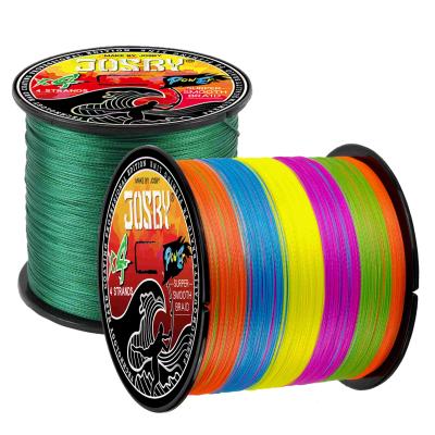 China JOSBY High Strength 4 Strands 300M PESCA Multifilament Durable Multifilament Braided Fishing Line PE Carp Woven Thread for sale