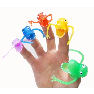 China ZQX121 Mini Toy Novelty Plastic Finger Puppet SET PVC Finger Dinosaur Puppet Toy for sale