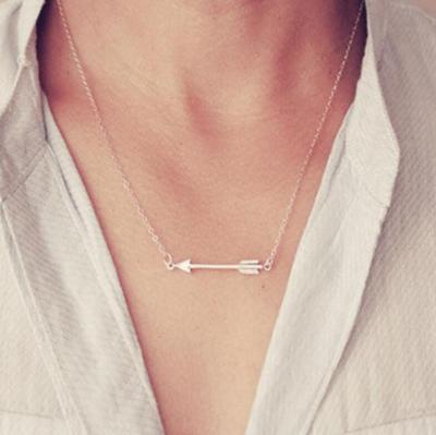 China New Design Z031 Alloy Necklace Trendy Arrows Shaped Necklace For Women Cheap Wholesale for sale