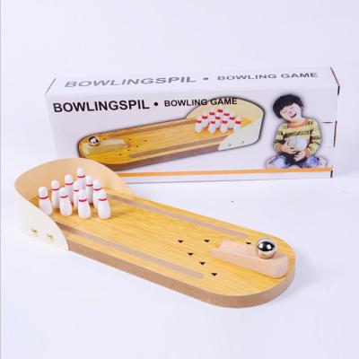 China M111 Children's Toys Wooden Interactive Parent-child Decompression Board Game Toys Mini Bowling Toys Good Intelligence For Children for sale