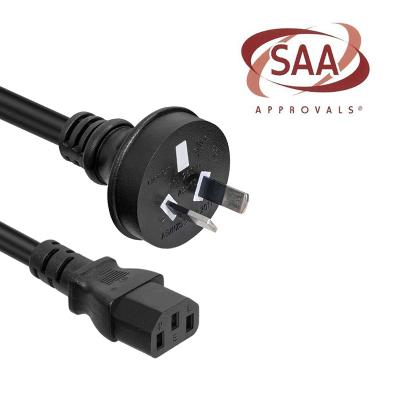 China COMPUTER Yelei Sample Available SAA Australia 3 Pin Plug In IEC C13 Power Cord 240V / 250V Australia SAA Power Cord For Home Appliance for sale