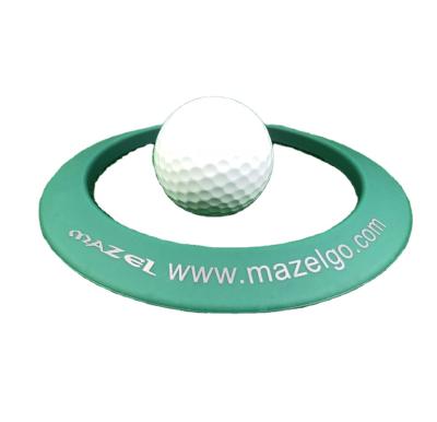 China Essential Silicone Mazel Golf Driver Putt Practice Home Office Golf Practice Ring Green Trainer for sale