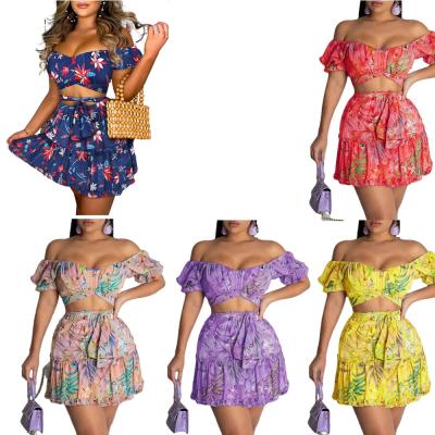 China Factory supply new arrivals dyeing and printin hot price skirt printing/suit set woman fashion for sale