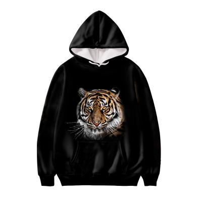 China Custom High Quality QUICK DRY Hoodies Wholesale Black Hoodies Solid Color Cool Tigher Print Sweater Hiphop Hoodie Long Sleeve Loungewear for sale