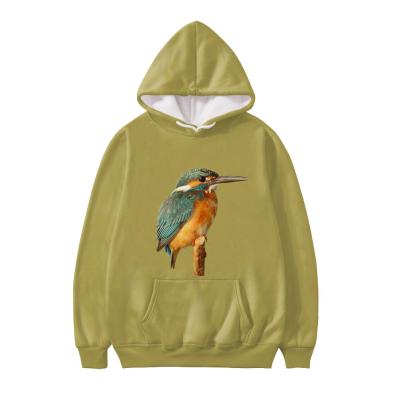 China Wholesale Stylish QUICK DRY Women's Hoodies Sweatshirts Solid Color Bird Print Casual Hoodies Men Nice Long Sleeve Hiphop Clothing for sale