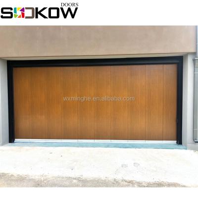 China Single and Double Track Steel Track with Corner 40mm Thickness Nylon Sandwich Panel Side Sliding Sectional Garage Door Hardware Kit for sale