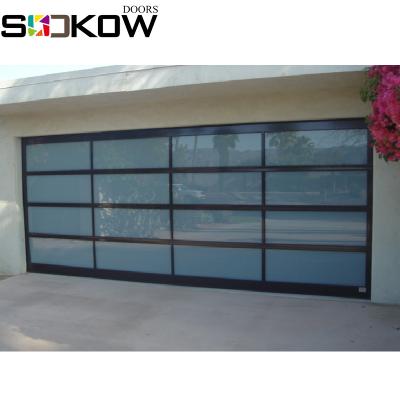 China Automatic Hot Sale Used Aluminum Glass Sectional Garage Door for sale