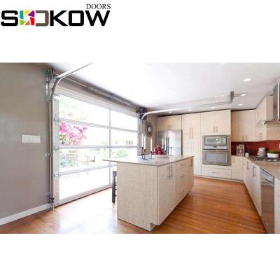 China Modern 50mm Thickness Used Sectional Aluminum Glass Garage Doors Modern Door for sale