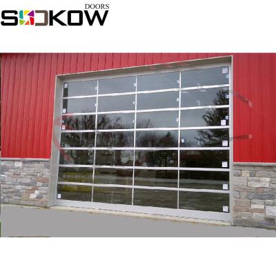 China modern glass garage door prices / anodized aluminum glass garage door window kit for sale