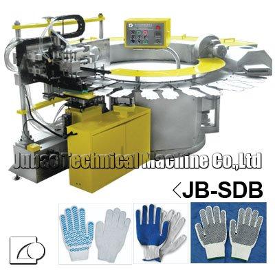 China Working Gloves Machine Economic Work Glove Making Machine JB-SDB Rounded Shape Cotton Glove Dotting Machine for sale