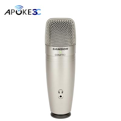 China Samson C01U hot selling pro USB studio microphone headset condenser microphone for broadcasting music recording for sale