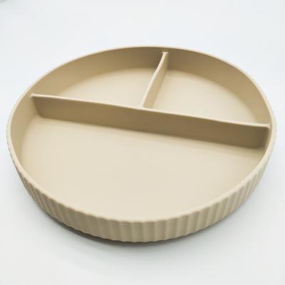 China 2021 New Modern Design Free Safe Wholesale Safe Strong Suction Separate Hot Selling Silicone Dish Separate Food Grade Silicone Dish for sale